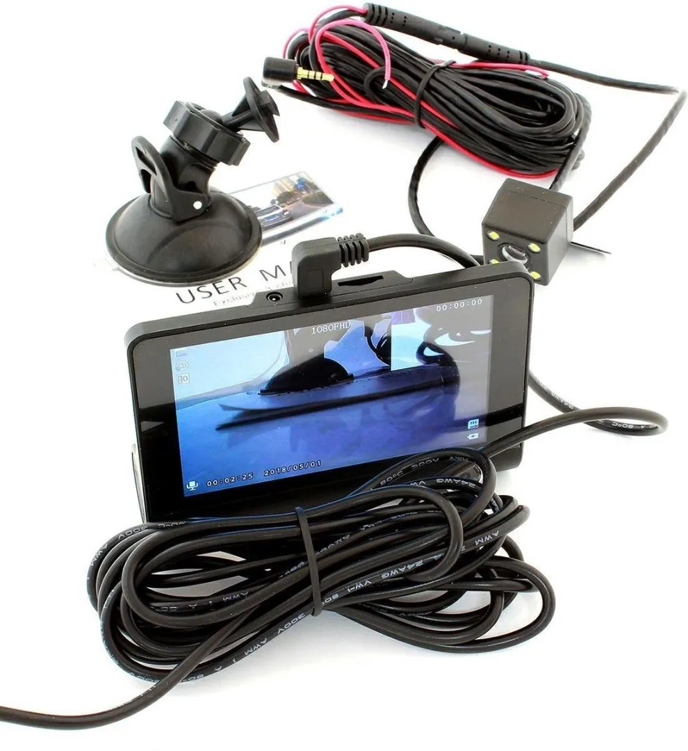 AUTOCAMERA SET  LCDSCHERM  DRIE CAMERA'S