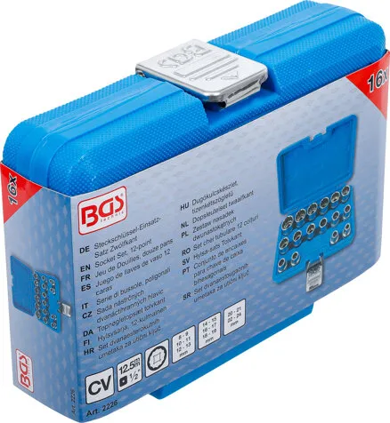BGS TECHNIC DOPSLEUTELSET TWAALFKANT 12,5 MM (1/2) 8  24 MM 16DELIG