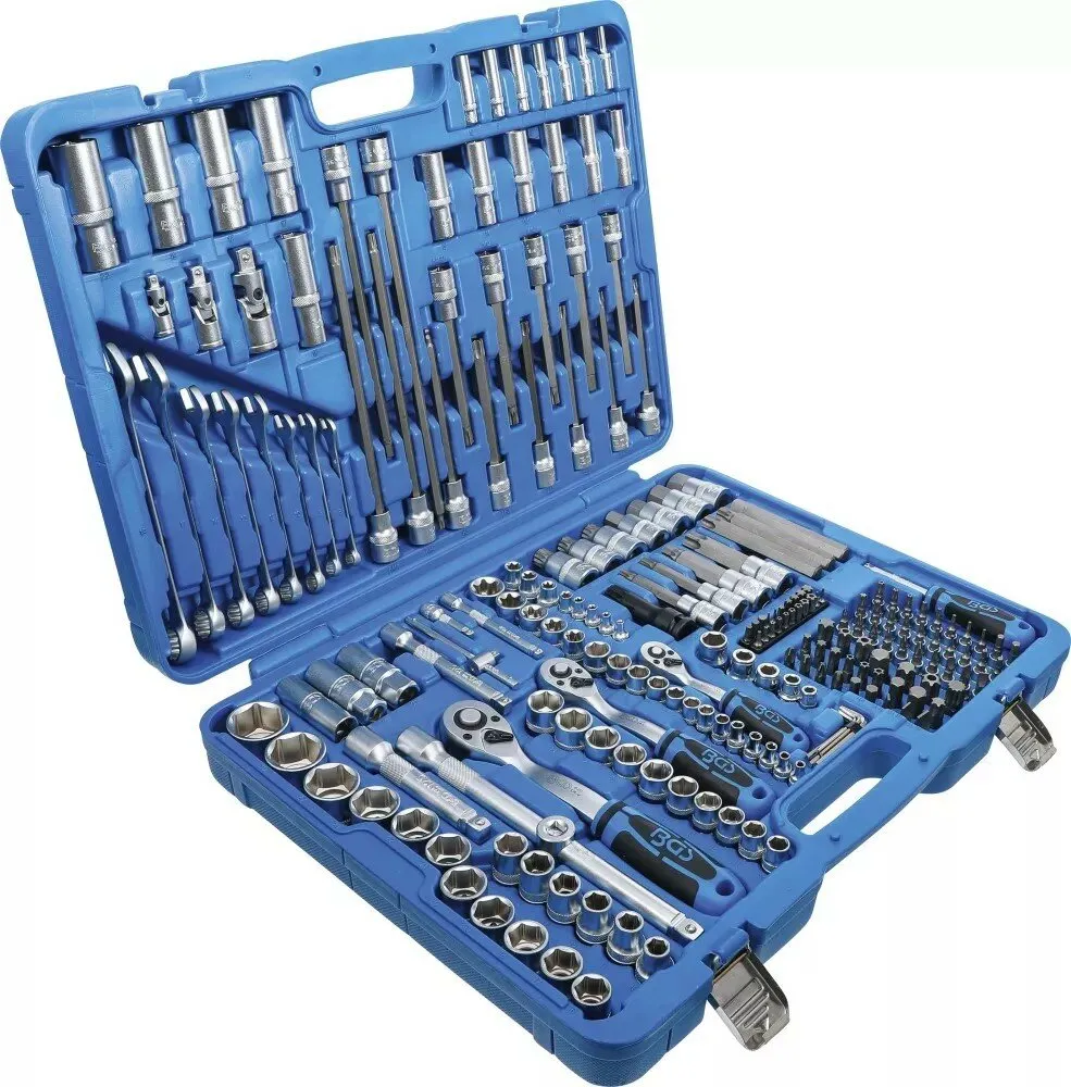 BGS TECHNIC DOPSLEUTELSET ZESKANT 6,3 MM (1/4) / 10 MM (3/8) / 12,5 MM (1/2) 213DELIG
