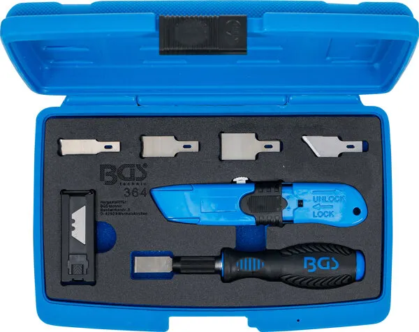 BGS TECHNIC GEREEDSCHAPSET SCHRAPER & MES 27DELIG