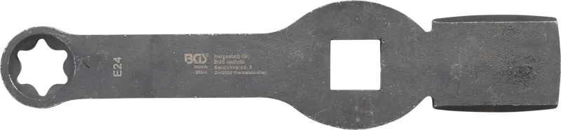BGS TECHNIC SLAGRINGSLEUTEL EPROFIEL (VOOR TORX) MET 2 SLAGVAKKEN E24