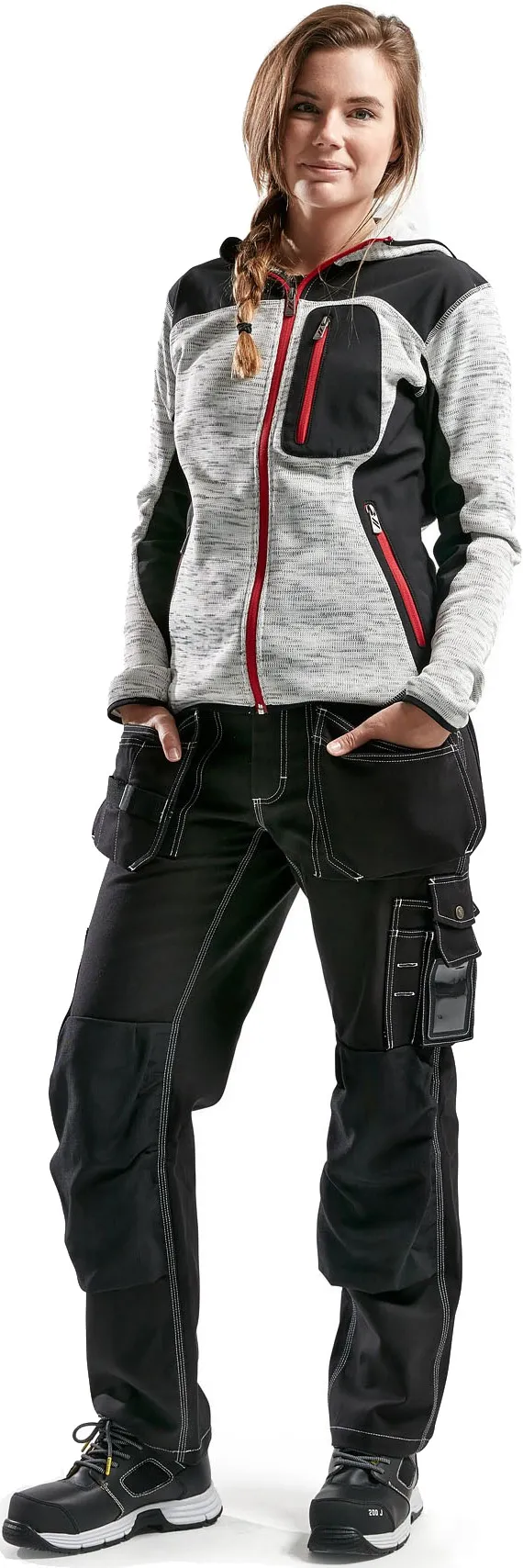 Blaklader Gebreid Damesvest, versterkt met softshell