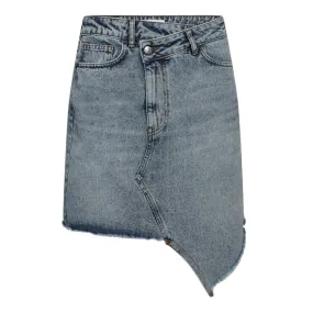 Co Couture, 34135 Darin Asym crop skirt, 552 denim blue