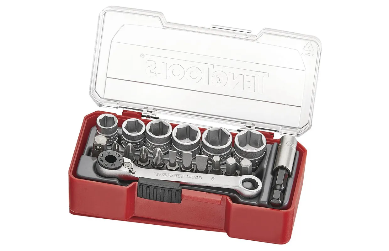 DOPPEN EN BITSSET 1/4" TJ BOX 19DLG TENG TOOLS