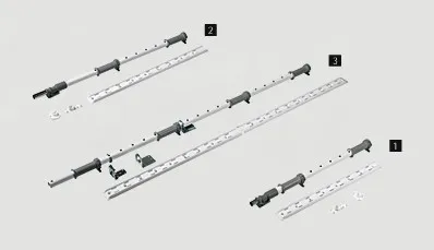 DRAAIAS HOEKKAST HETTICH CE WIT GECOAT*BH600750MM