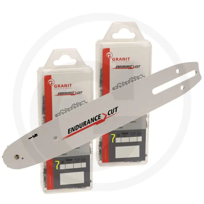 Endurance cut zaagketting + zaagblad 2+1 ronde zaagtand - lengte 45 cm