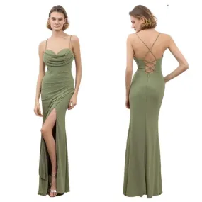 Galajurk kaki split chiffon