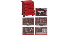 Gereedschapswagen rood foam toolset 7 laden 240 delig Teng Tools