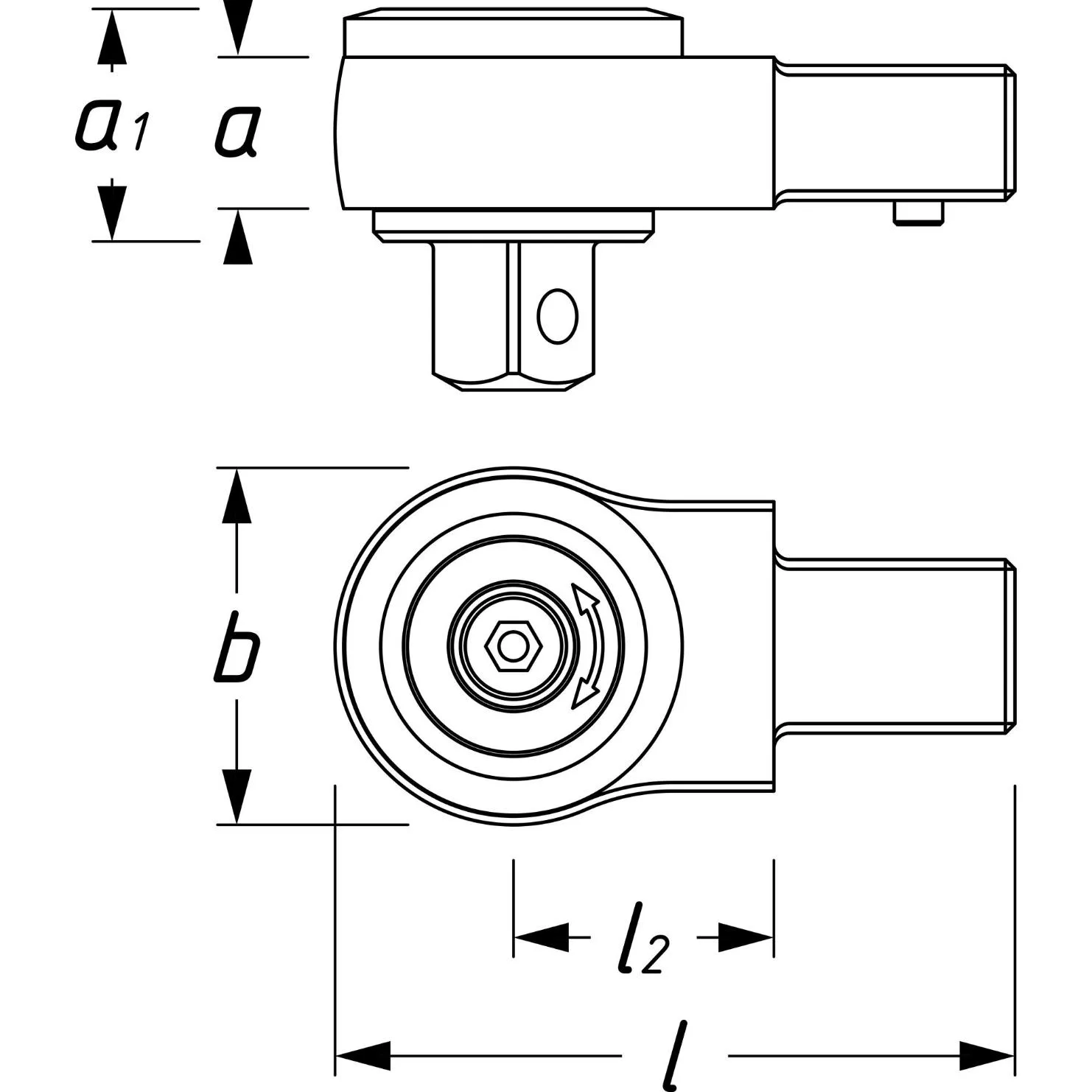 Hazet 6406 Insteek ratelkop 3/4