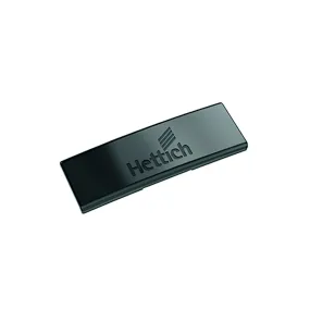 HETTICH AFDEKKAP VOOR SCHARNIERARM SENSYS MET HETTICH LOGO OBSIDIAAN ZWART