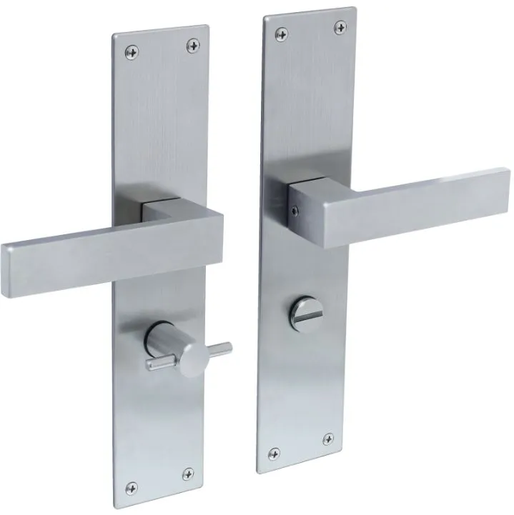 Intersteel deurkruk Amsterdam met renovatieschild WC63/8 RVS