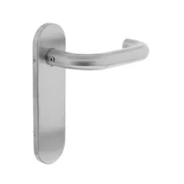 INTERSTEEL Deurkruk Rond op kortschild blind RVS