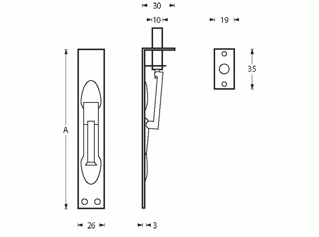 Intersteel Kantschuif 25 mm/600 mm RVS