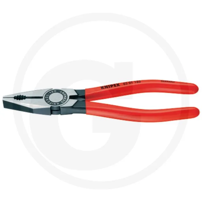 KNIPEX KNIPEX COMBINATIETANG HANDGREPEN MET ROOD KUNSTSTOF OVERTROKKEN  LENGTE 180MM