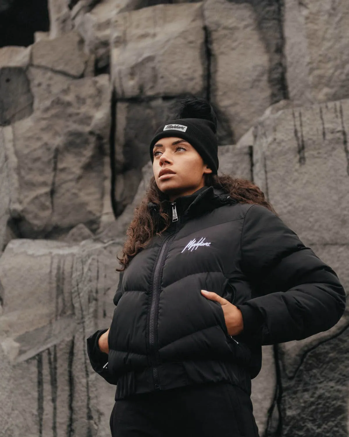 Malelions Diagonal Brand Puffer
