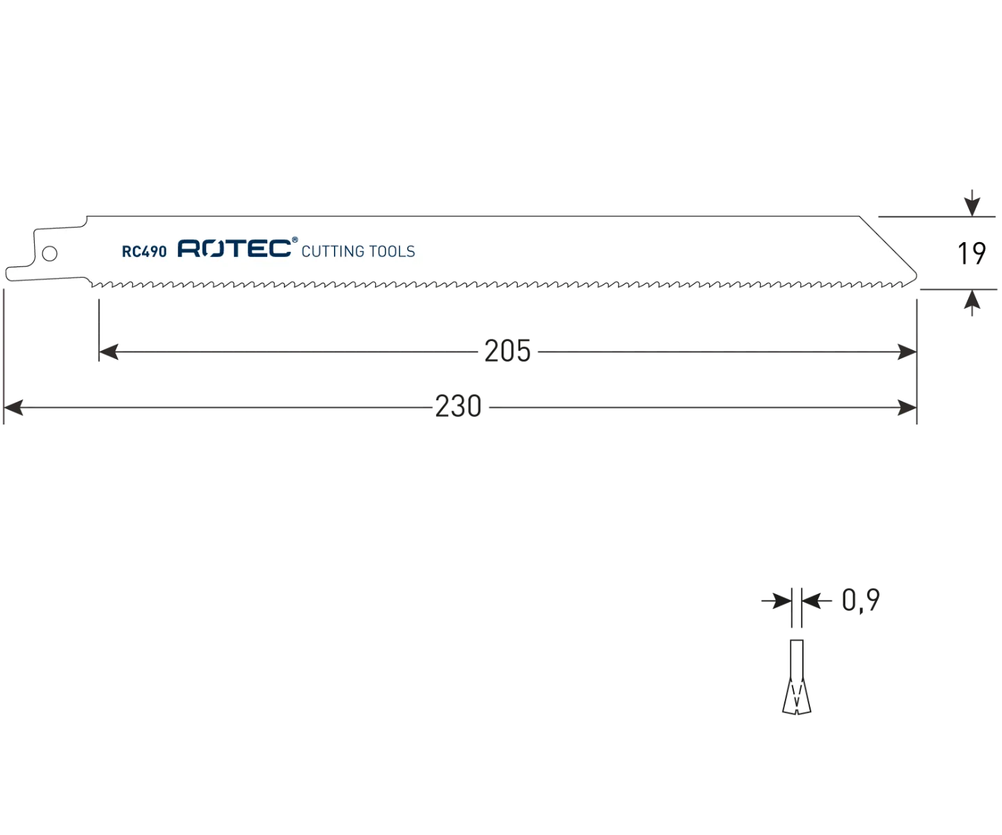 Rotec reciprozaagblad RC490