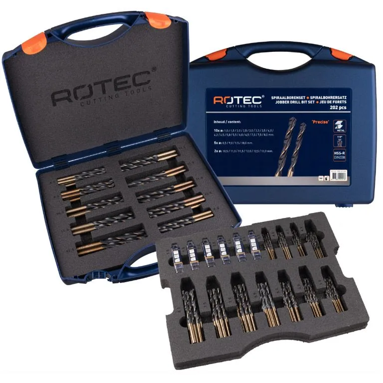 ROTEC SPIRAALBORENSET PRECISE CASSETTE 202DELIG