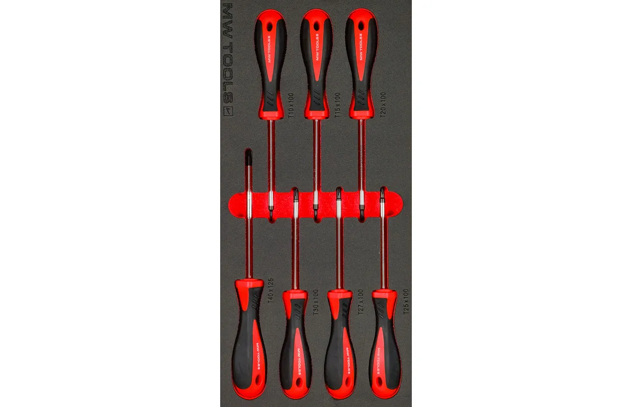 Schroevendraaierset Torx foam tray 7 delig  MW Tools