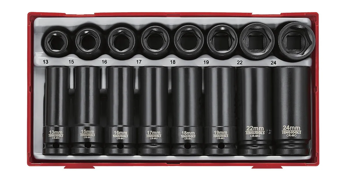 SLAGDOPPENSET TT1 TRAY 1/2" 1324MM 20 DELIG TENG TOOLS