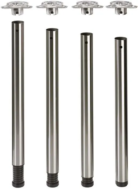 TAFELPOTEN STAAL HETTICH CE rvs look*sys32*4st