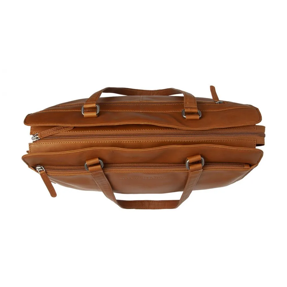 The Chesterfield Brand Fidenza Cognac Leather Laptop Bag