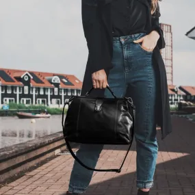 The Chesterfield Brand Shaun Black Leather Handbag