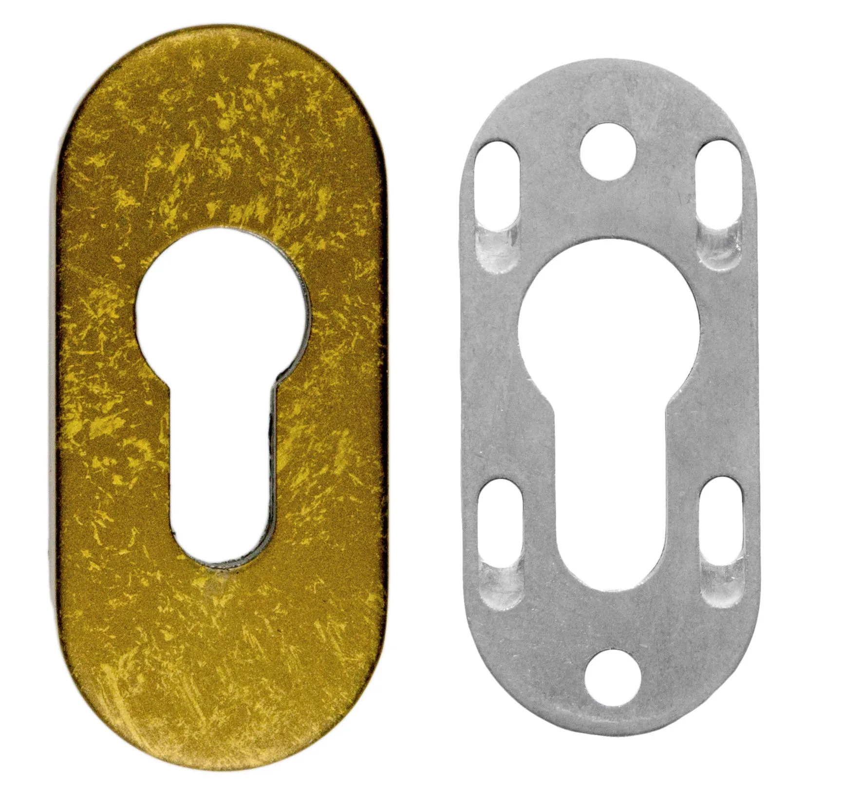 VEILIGHEIDSCYLINDER PLAATJE HDD OVAAL OLD YELLOW 6MM