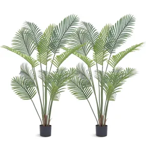 VEVOR Areca Catechu Kunstmatige 800x800x1524mm Kunstplant PE Kunstplanten Plastic Planten in Pot Betelnoot Palm Geurloos Waterdi