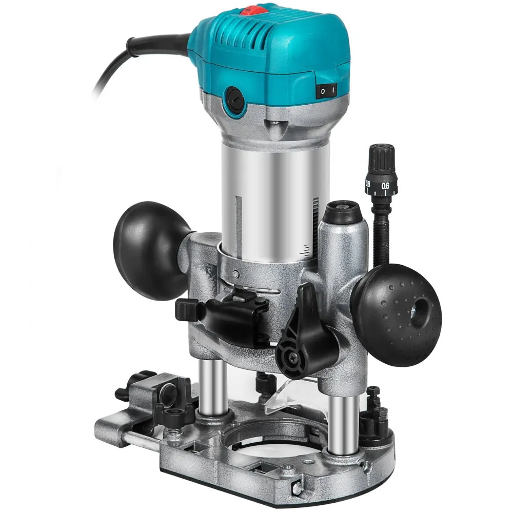 VEVOR compacte router met 3 basissen Variabele snelheid Kantelbasis Soft Start verwijdering Pro