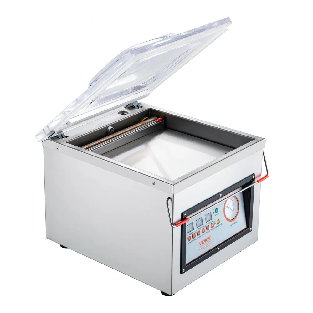 VEVOR kamervacuümapparaat 320 W vacuümapparaat voor vochtige voedingsmiddelen, vleesmarinades etc. compact formaat met 32 ​​cm s