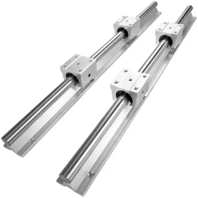 VEVOR Lineaire Geleiding Lineaire Rail 2 Stuks 500mm SBR16 Lineaire Lager-glijset SBR16UU Lagerkussenblokken Lineaire Railassen 
