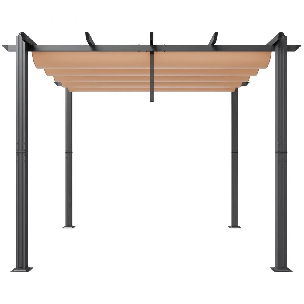 VEVOR paviljoen tuintent buiten pergola zonwering luifel 2,97x2,97x2,3m beige