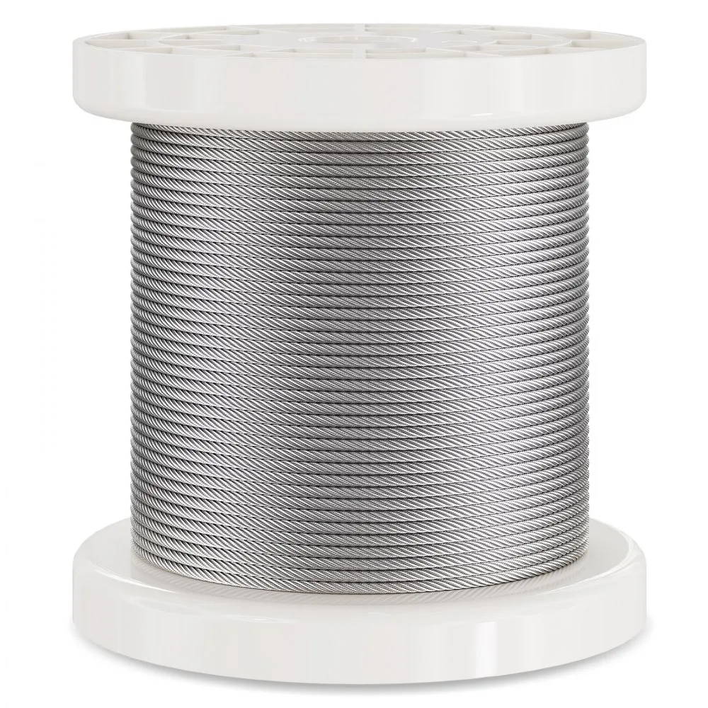 VEVOR staalkabel draadkabel draad 304 roestvrij staal Ф1.59mmx100.6m 2kN 7x7strands