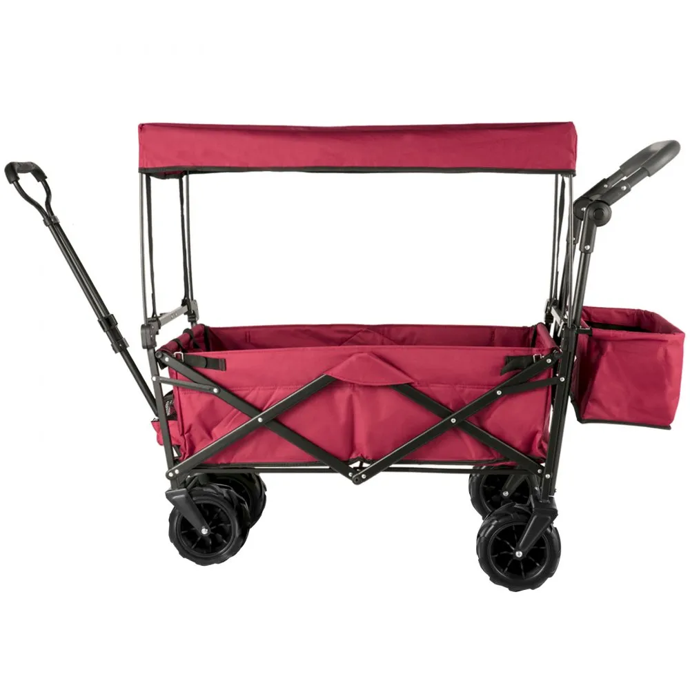 VEVOR Tuin Wagen Transportwagen Strandkar Opvouwbare Wagenwagen Product Afmetingen Multifunctioneel Tuinwagen Max Draagvermogen 