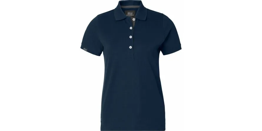 Wera poloshirt, dames, marineblauw/grijs, L