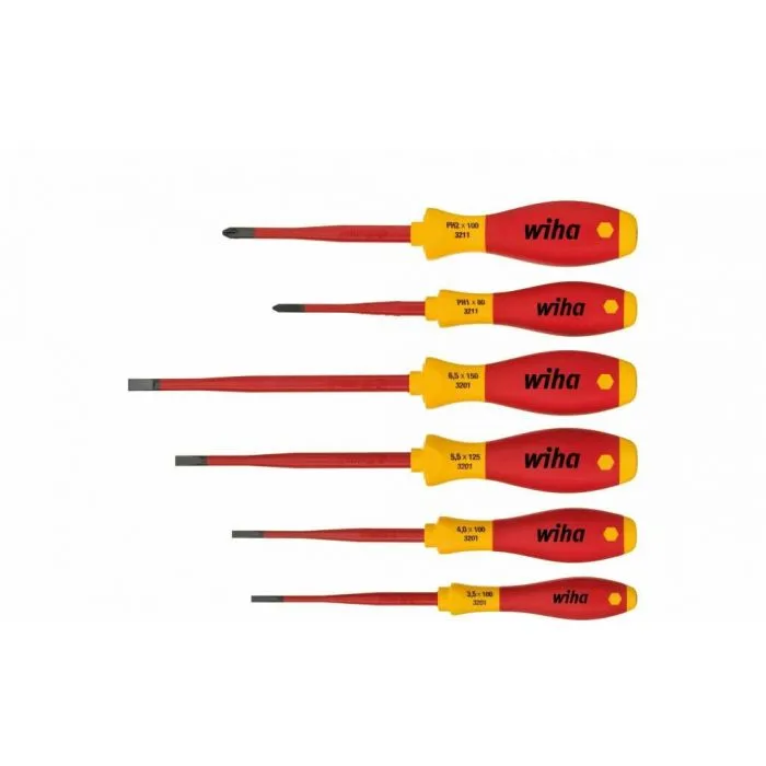 WIHA 3201 K6 SCHROEVENDRAAIERSET SOFTFINISH ELECTRIC SLIMFIX  6DELIG  35389