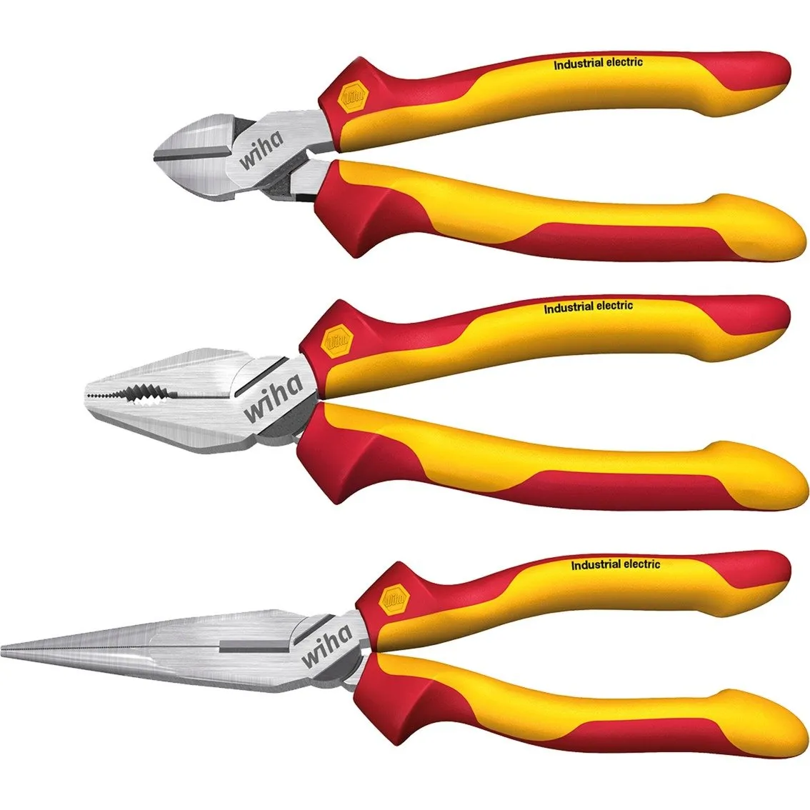 WIHA TANGEN SET INDUSTRIAL ELECTRIC TANGENSET (GEEL/ROOD, 3DELIG)